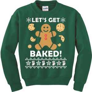 Let's Get Baked Gingerbread Cookie Ugly Christmas Kids Sweatshirt