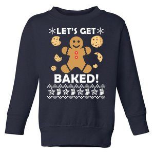 Let's Get Baked Gingerbread Cookie Ugly Christmas Toddler Sweatshirt