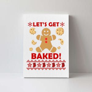 Let's Get Baked Gingerbread Cookie Ugly Christmas Canvas