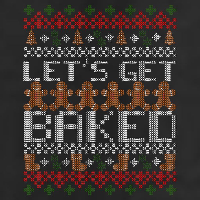 Lets Get Baked Ugly Christmas Sweater 11oz C Handle Ceramic Mug