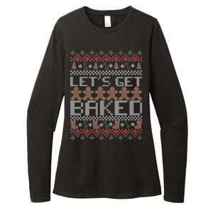 Lets Get Baked Ugly Christmas Sweater Womens CVC Long Sleeve Shirt