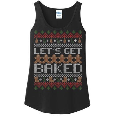 Lets Get Baked Ugly Christmas Sweater Ladies Essential Tank