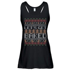 Lets Get Baked Ugly Christmas Sweater Ladies Essential Flowy Tank