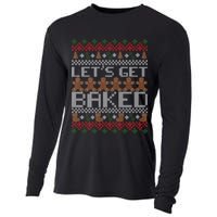 Lets Get Baked Ugly Christmas Sweater Cooling Performance Long Sleeve Crew