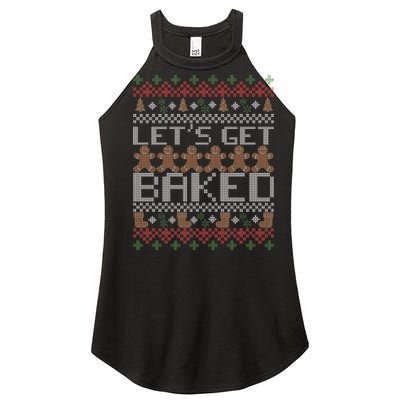 Lets Get Baked Ugly Christmas Sweater Women’s Perfect Tri Rocker Tank