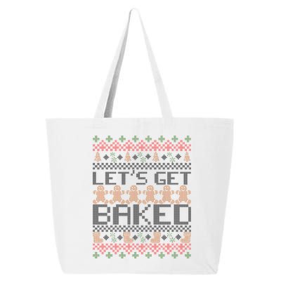 Lets Get Baked Ugly Christmas Sweater 25L Jumbo Tote