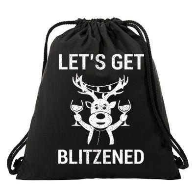 Let's Get Blitzened Drawstring Bag