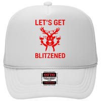 Let's Get Blitzened High Crown Mesh Back Trucker Hat