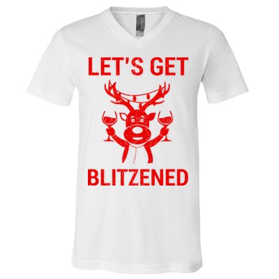 Let's Get Blitzened V-Neck T-Shirt