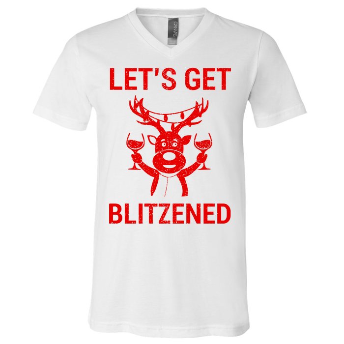 Let's Get Blitzened V-Neck T-Shirt