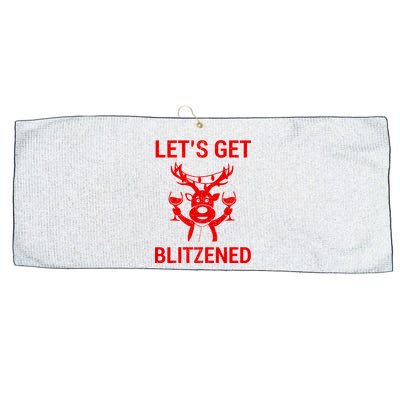 Let's Get Blitzened Large Microfiber Waffle Golf Towel