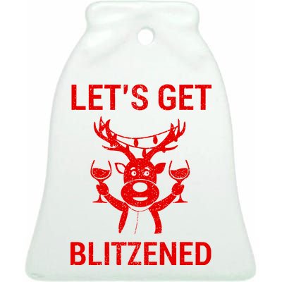 Let's Get Blitzened Ceramic Bell Ornament