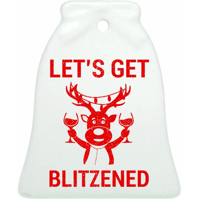 Let's Get Blitzened Ceramic Bell Ornament