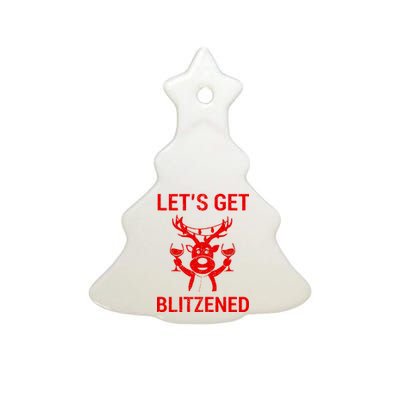 Let's Get Blitzened Ceramic Tree Ornament