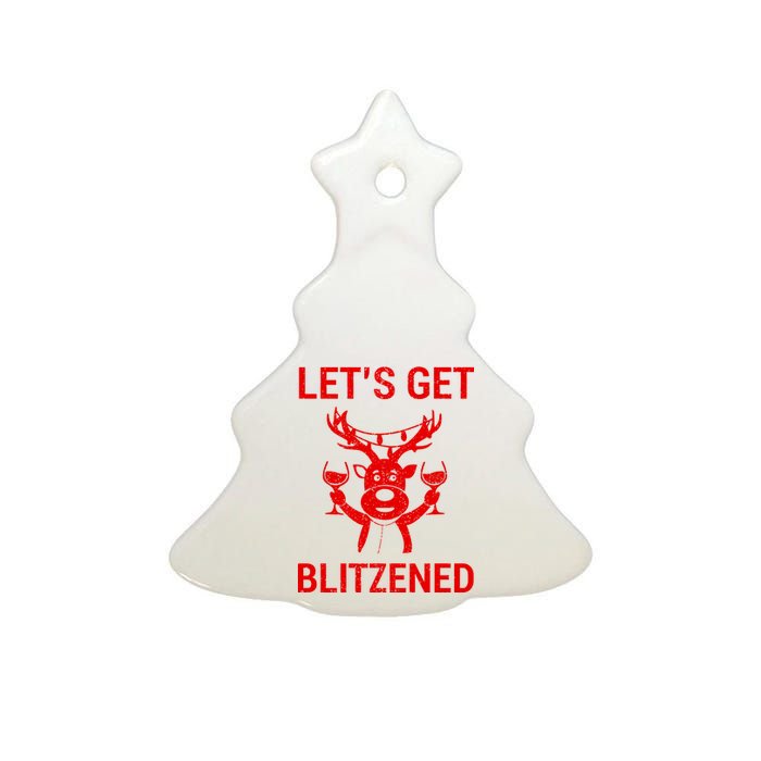 Let's Get Blitzened Ceramic Tree Ornament