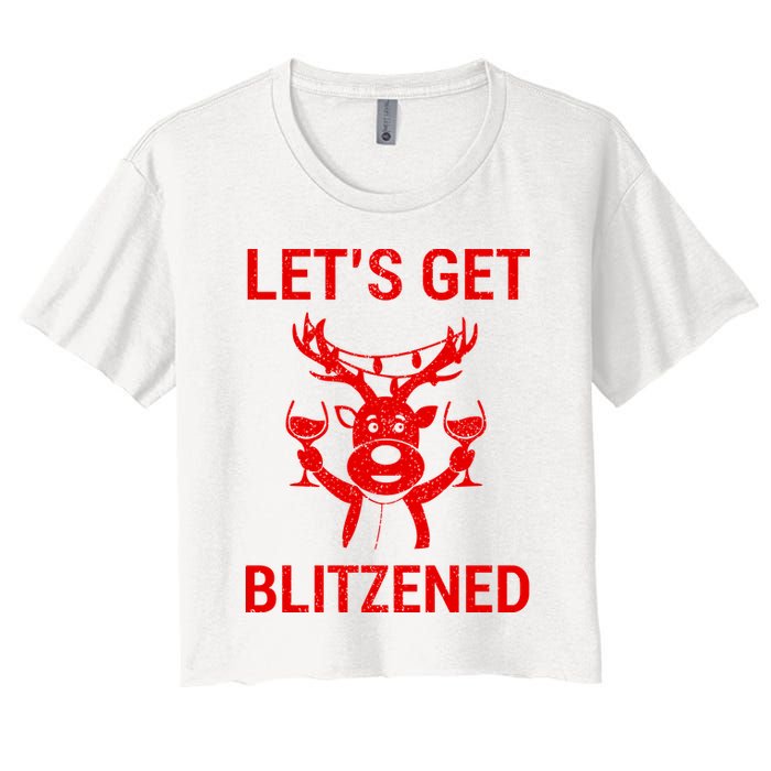 Let's Get Blitzened Women's Crop Top Tee