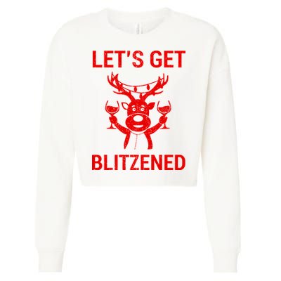 Let's Get Blitzened Cropped Pullover Crew
