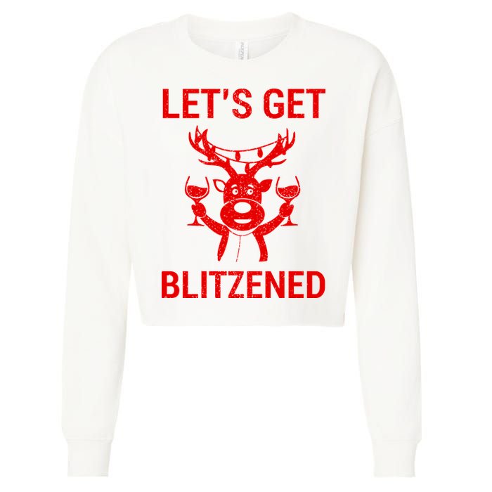 Let's Get Blitzened Cropped Pullover Crew