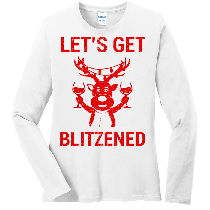 Let's Get Blitzened Ladies Long Sleeve Shirt