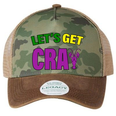 Lets Get Cray Mardi Gras Party Legacy Tie Dye Trucker Hat