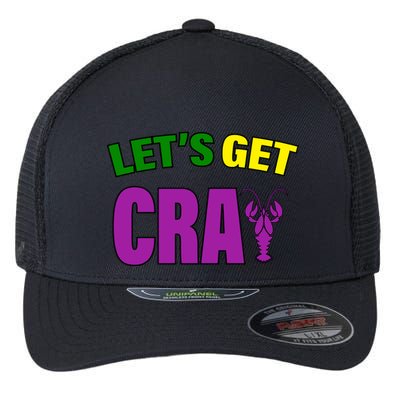 Lets Get Cray Mardi Gras Party Flexfit Unipanel Trucker Cap