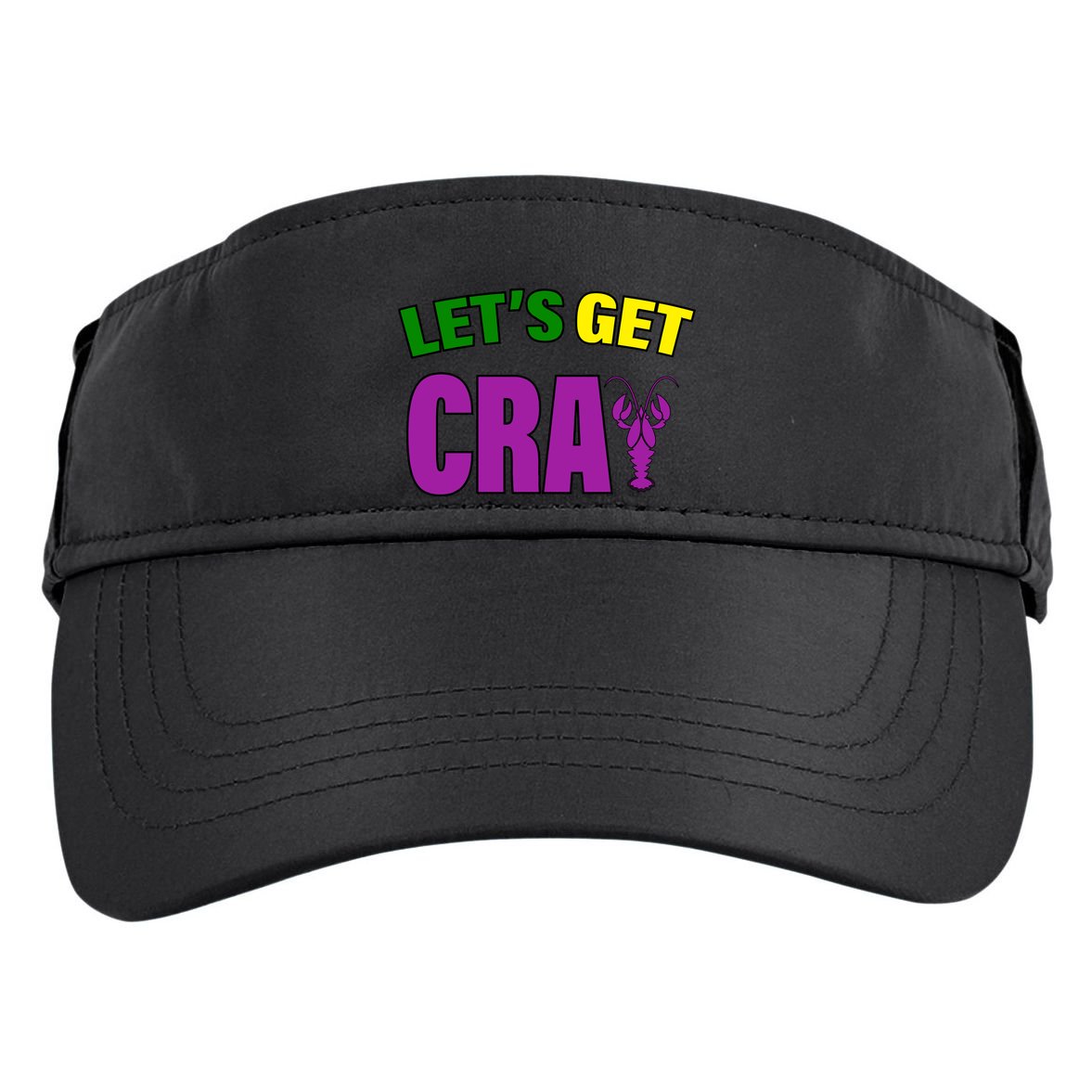 Lets Get Cray Mardi Gras Party Adult Drive Performance Visor