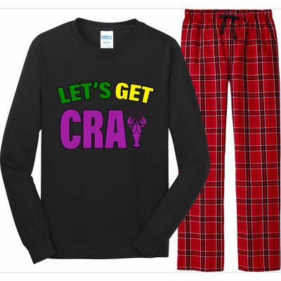 Lets Get Cray Mardi Gras Party Long Sleeve Pajama Set