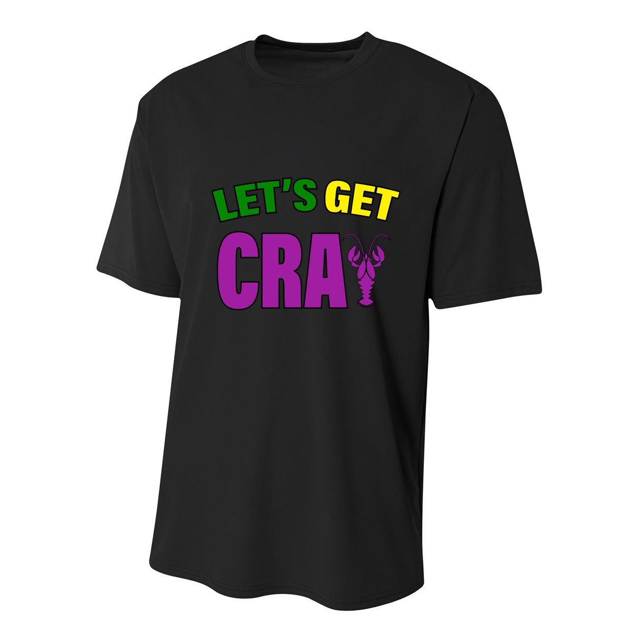 Lets Get Cray Mardi Gras Party Youth Performance Sprint T-Shirt