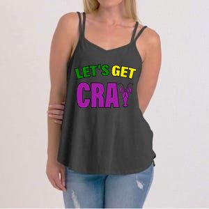 Lets Get Cray Mardi Gras Party Women's Strappy Tank