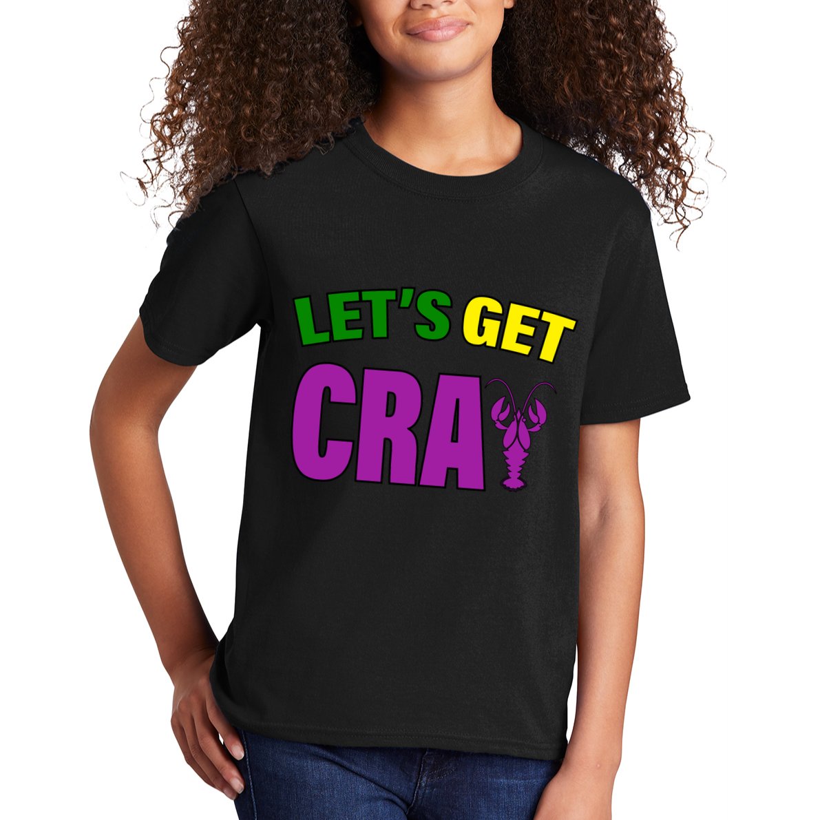Lets Get Cray Mardi Gras Party Kids T-Shirt