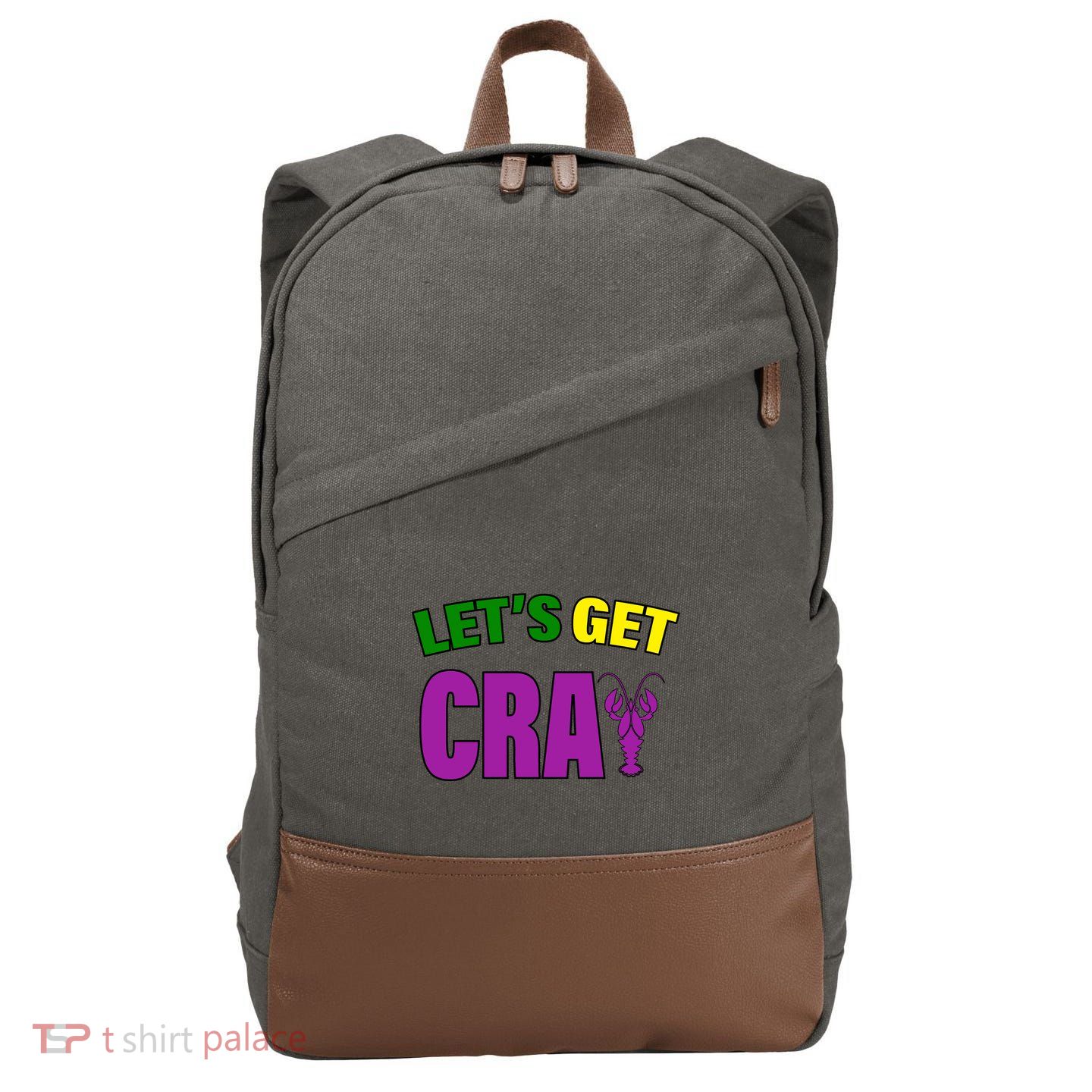 Lets Get Cray Mardi Gras Party Cotton Canvas Backpack
