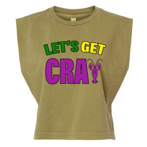 Lets Get Cray Mardi Gras Party Garment-Dyed Women's Muscle Tee