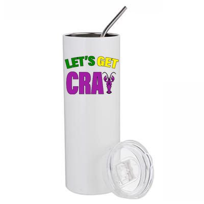 Lets Get Cray Mardi Gras Party Stainless Steel Tumbler