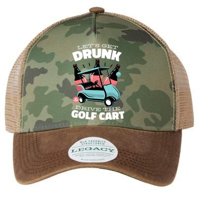 Let's Get Drunk Golf Cart Legacy Tie Dye Trucker Hat