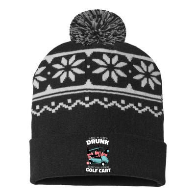 Let's Get Drunk Golf Cart USA-Made Snowflake Beanie