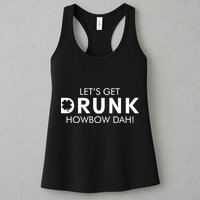 Let's Get Drunk Howbow Dah! St. Patrick's Day Clover Womens Tank Top
