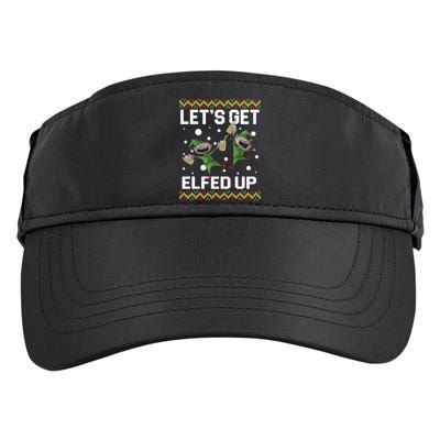 Let's Get Elfed Up Ugly Christmas Adult Drive Performance Visor