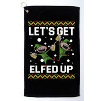 Let's Get Elfed Up Ugly Christmas Golf Towel