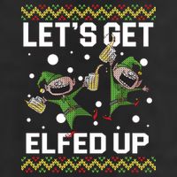 Let's Get Elfed Up Ugly Christmas Golf Towel