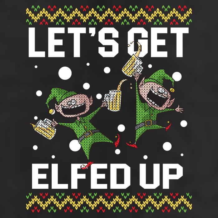 Let's Get Elfed Up Ugly Christmas Golf Towel