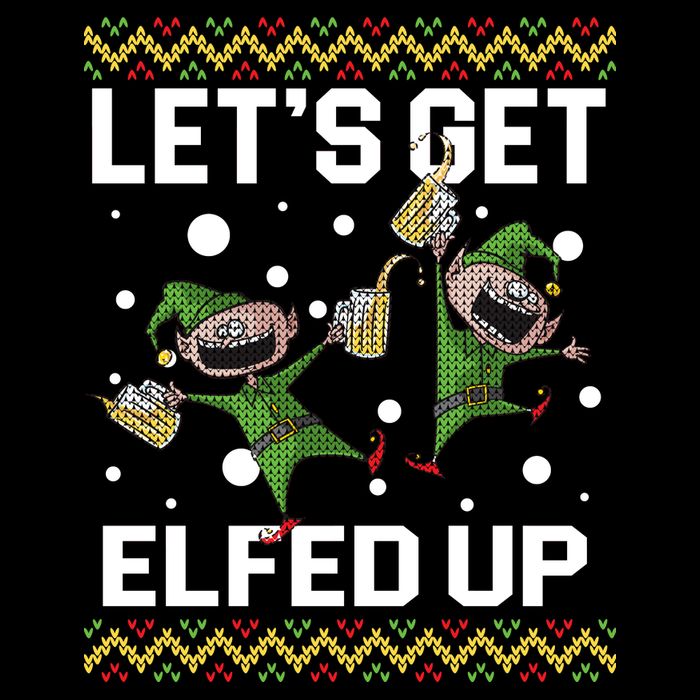 Let's Get Elfed Up Ugly Christmas Wool Snapback Cap