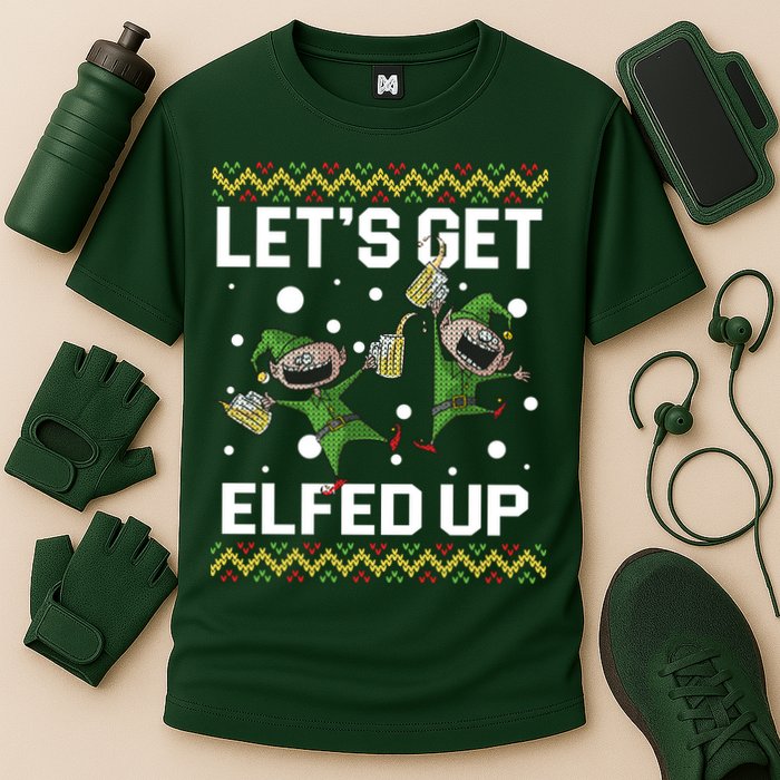 Let's Get Elfed Up Ugly Christmas Performance Shirt