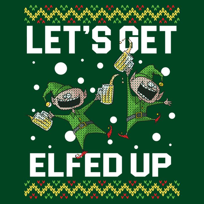 Let's Get Elfed Up Ugly Christmas Cooling Performance Long Sleeve Crew