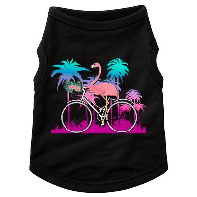 Let's Get Flocked Up Flamingo Riding A Bike Doggie Tank