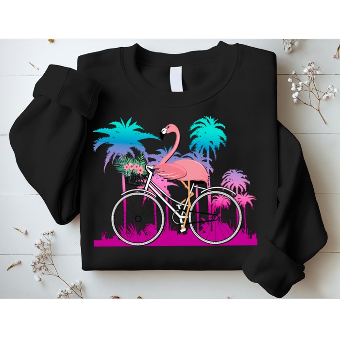 Let's Get Flocked Up Flamingo Riding A Bike Sweatshirt