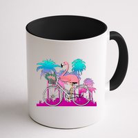 Let's Get Flocked Up Flamingo Riding A Bike Mug