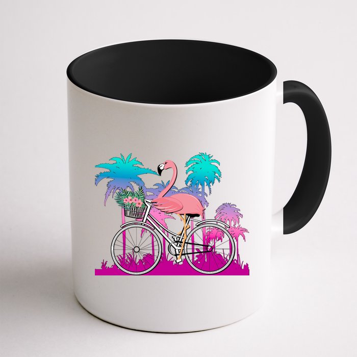 Let's Get Flocked Up Flamingo Riding A Bike Mug