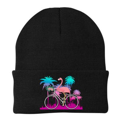 Let's Get Flocked Up Flamingo Riding A Bike Beanie