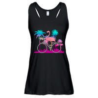 Let's Get Flocked Up Flamingo Riding A Bike Ladies Essential Flowy Tank