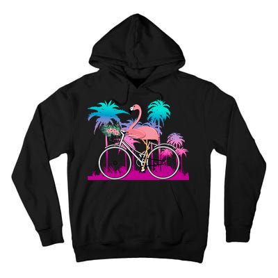 Let's Get Flocked Up Flamingo Riding A Bike Tall Hoodie